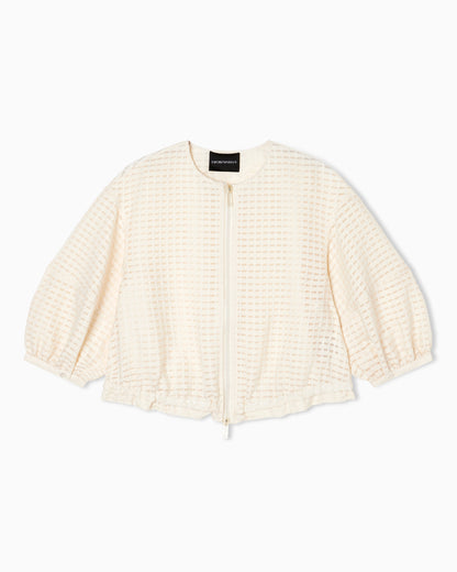 Emporio Armani 3D gingham jacquard jacket