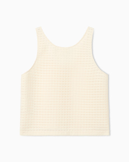 Emporio Armani 3D gingham jacquard top