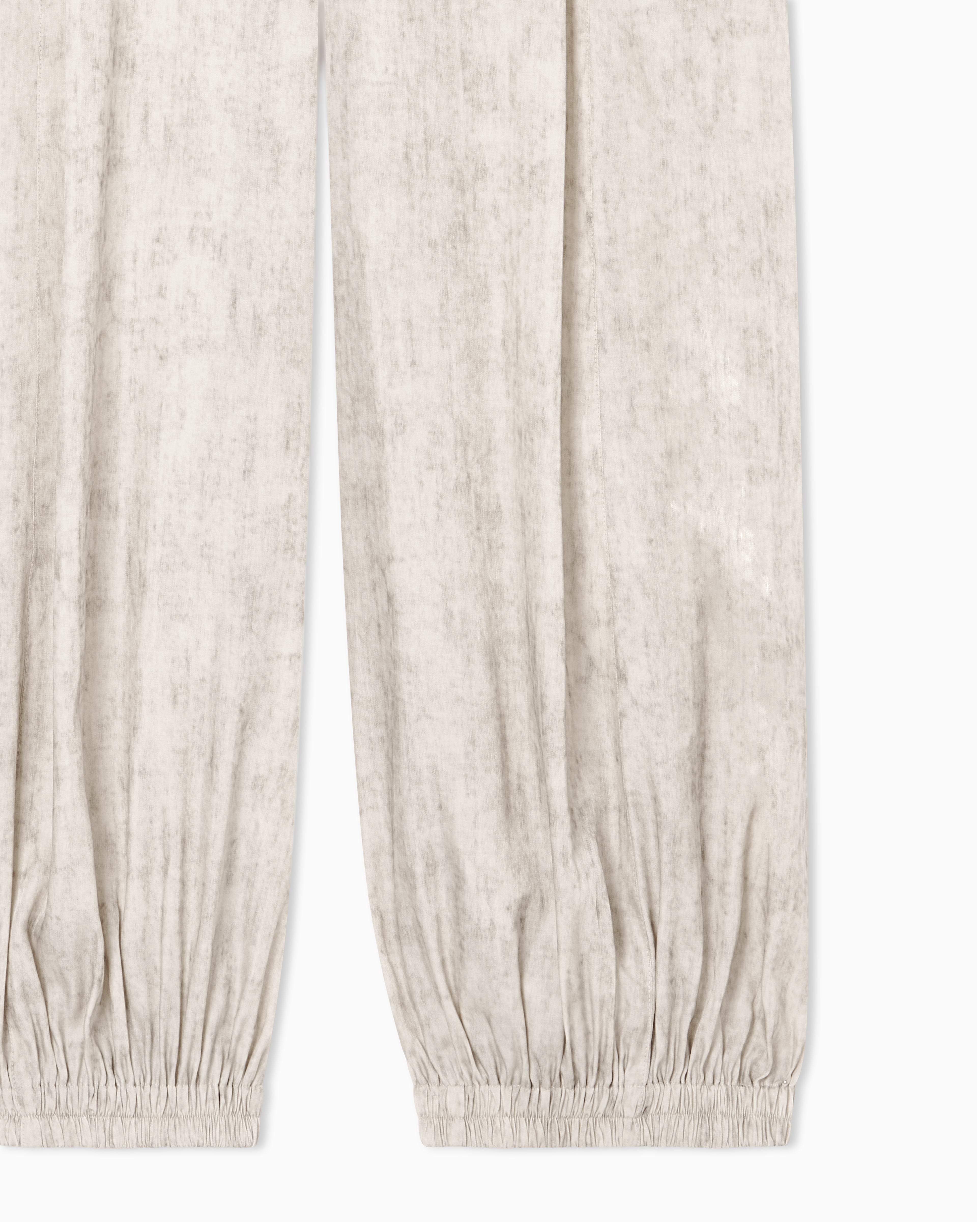 Emporio Armani Flowing fabric trousers with a mottled-effect print