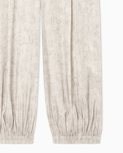 Emporio Armani Flowing fabric trousers with a mottled-effect print
