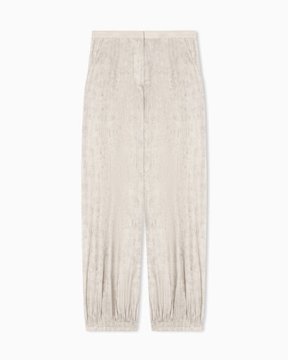 Emporio Armani Flowing fabric trousers with a mottled-effect print