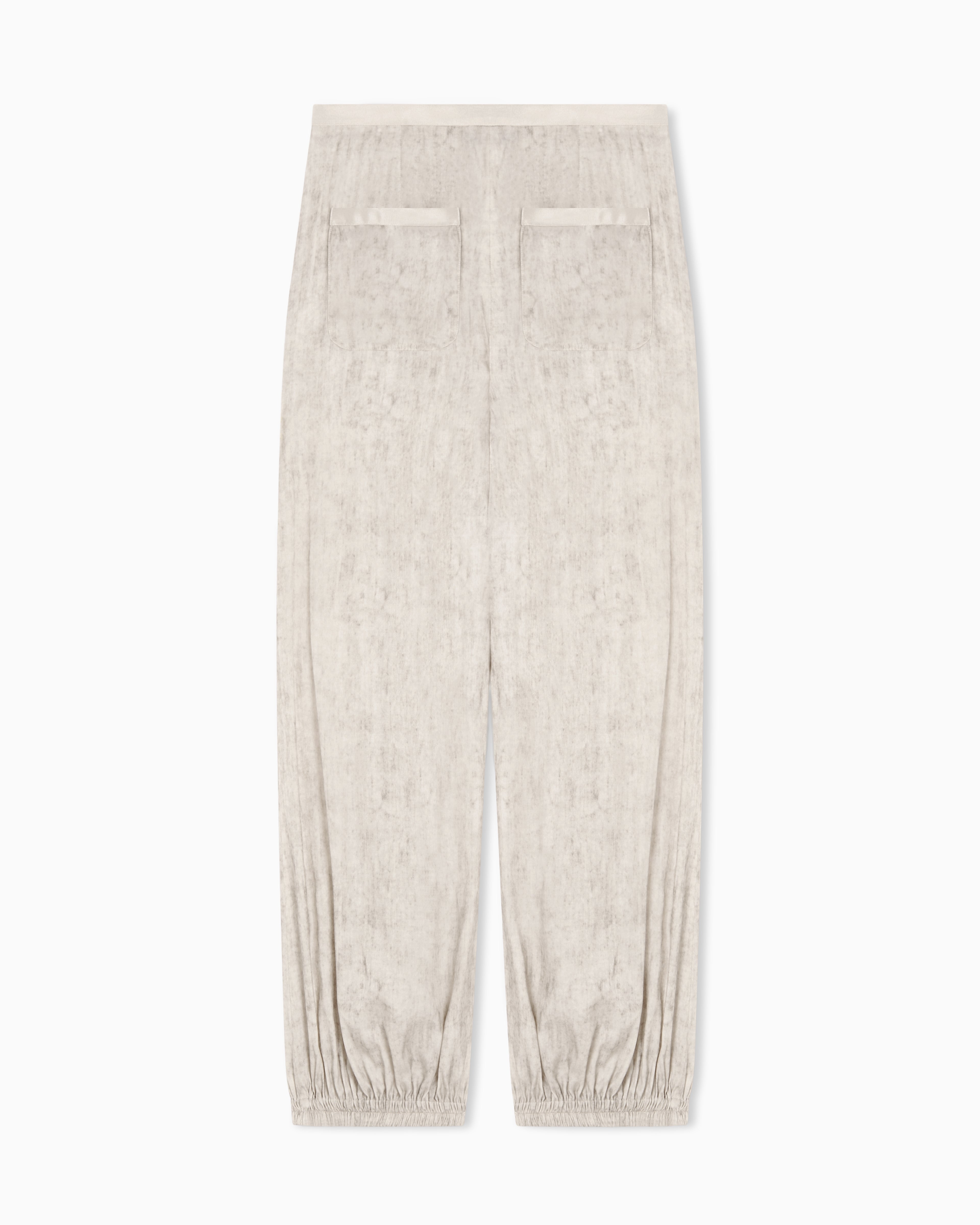 Emporio Armani Flowing fabric trousers with a mottled-effect print
