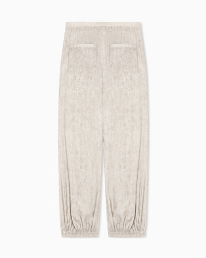 Emporio Armani Flowing fabric trousers with a mottled-effect print