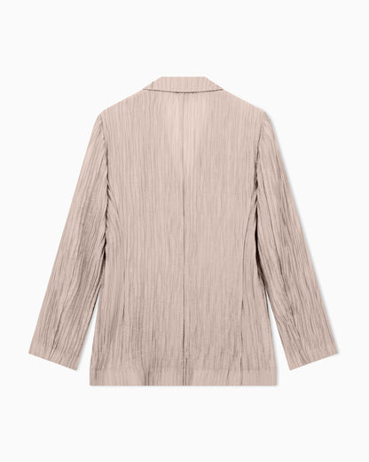 Emporio Armani Single-breasted jacket in sparkling pleated crepon