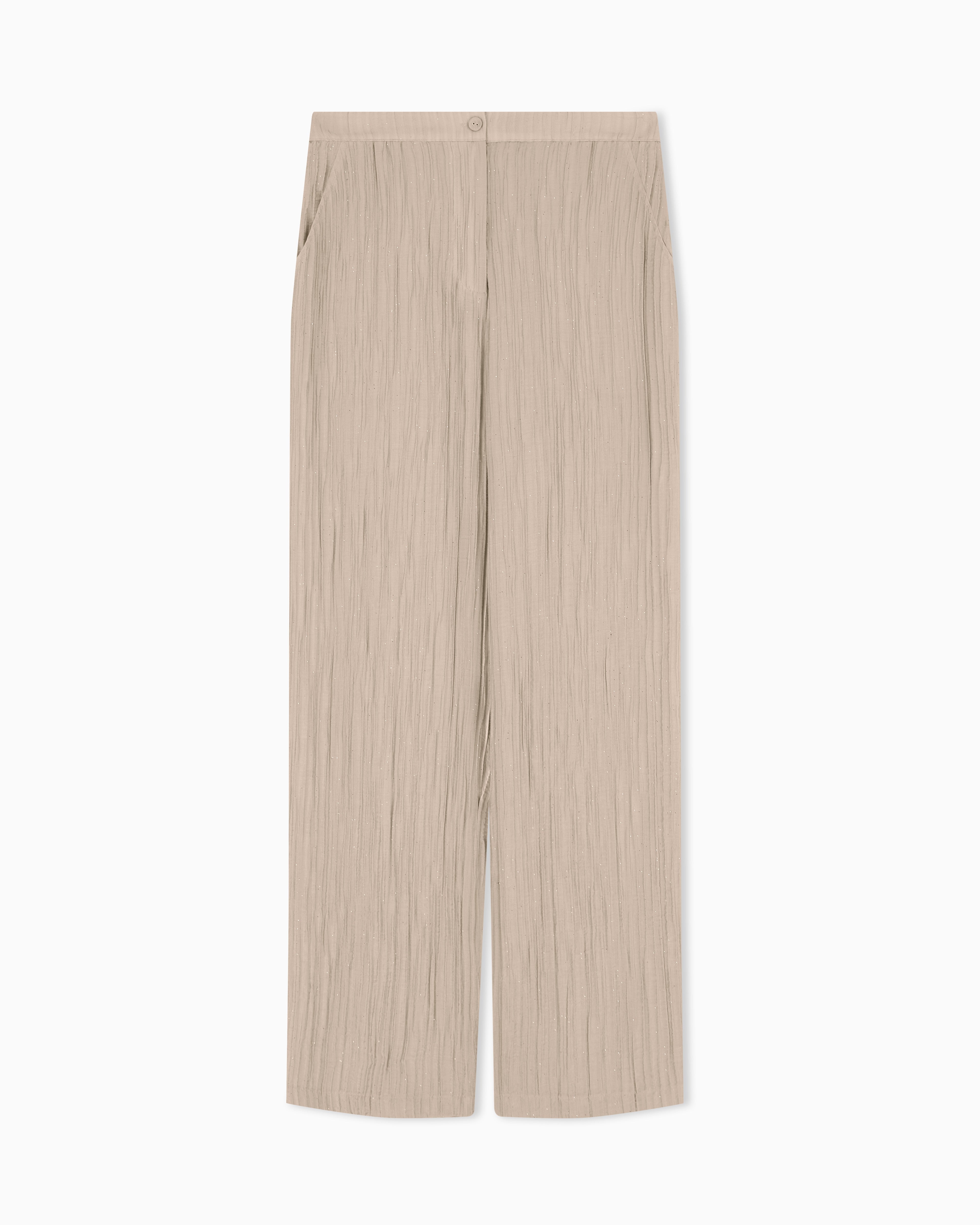 Emporio Armani Sparkling, pleated crepon trousers