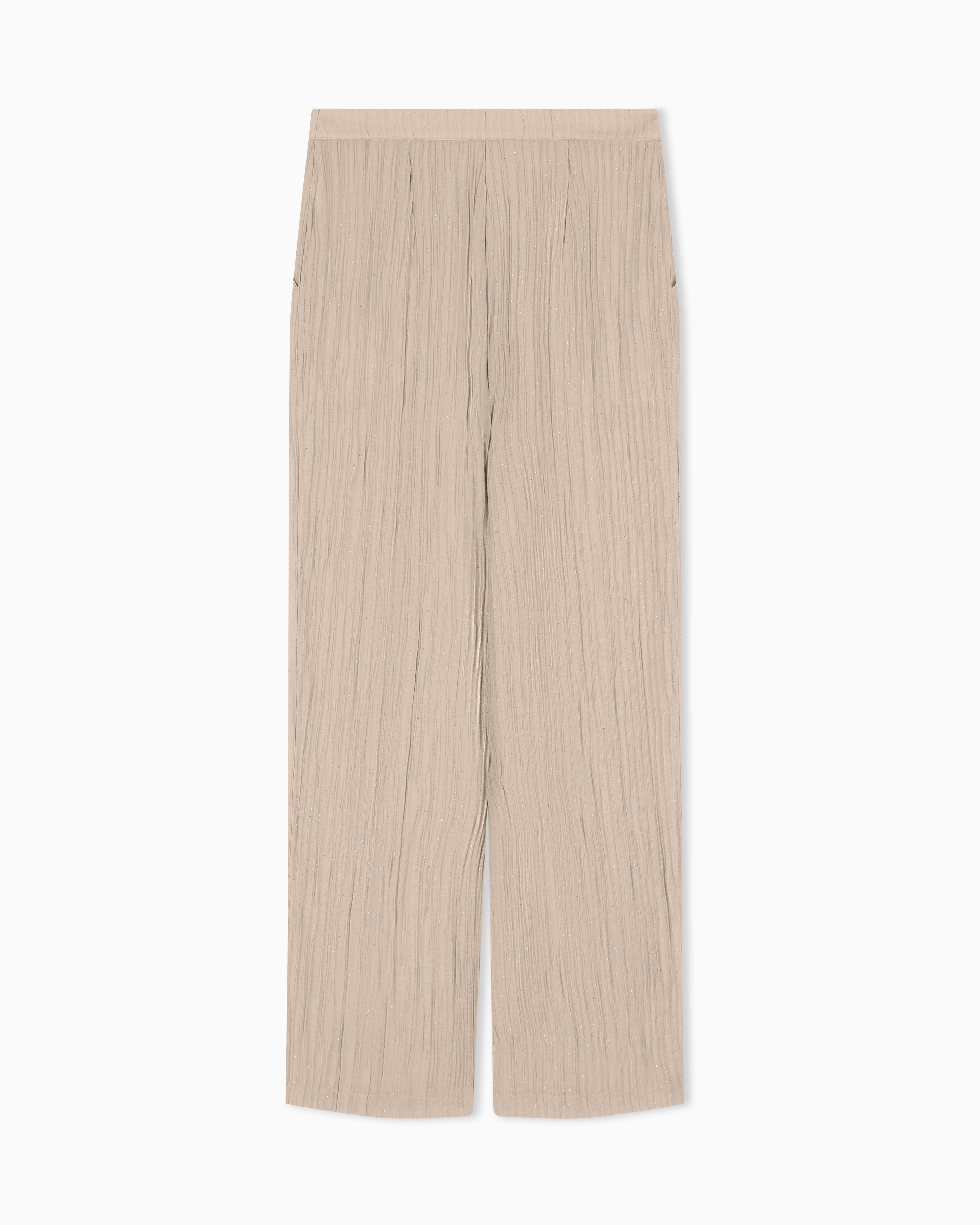 Emporio Armani Sparkling, pleated crepon trousers