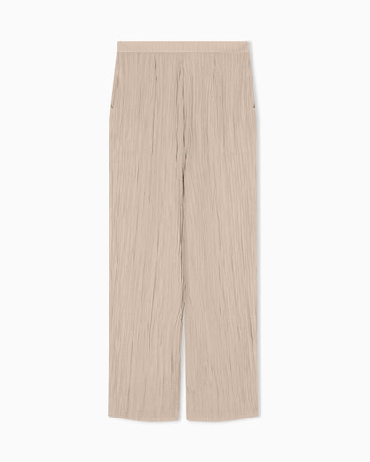 Emporio Armani Sparkling, pleated crepon trousers