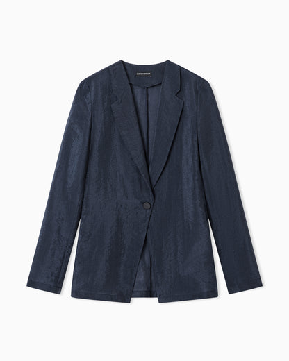 Emporio Armani Technical crepon shirt jacket