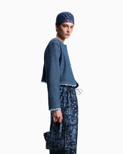 Emporio Armani Chambray trousers with all-over print