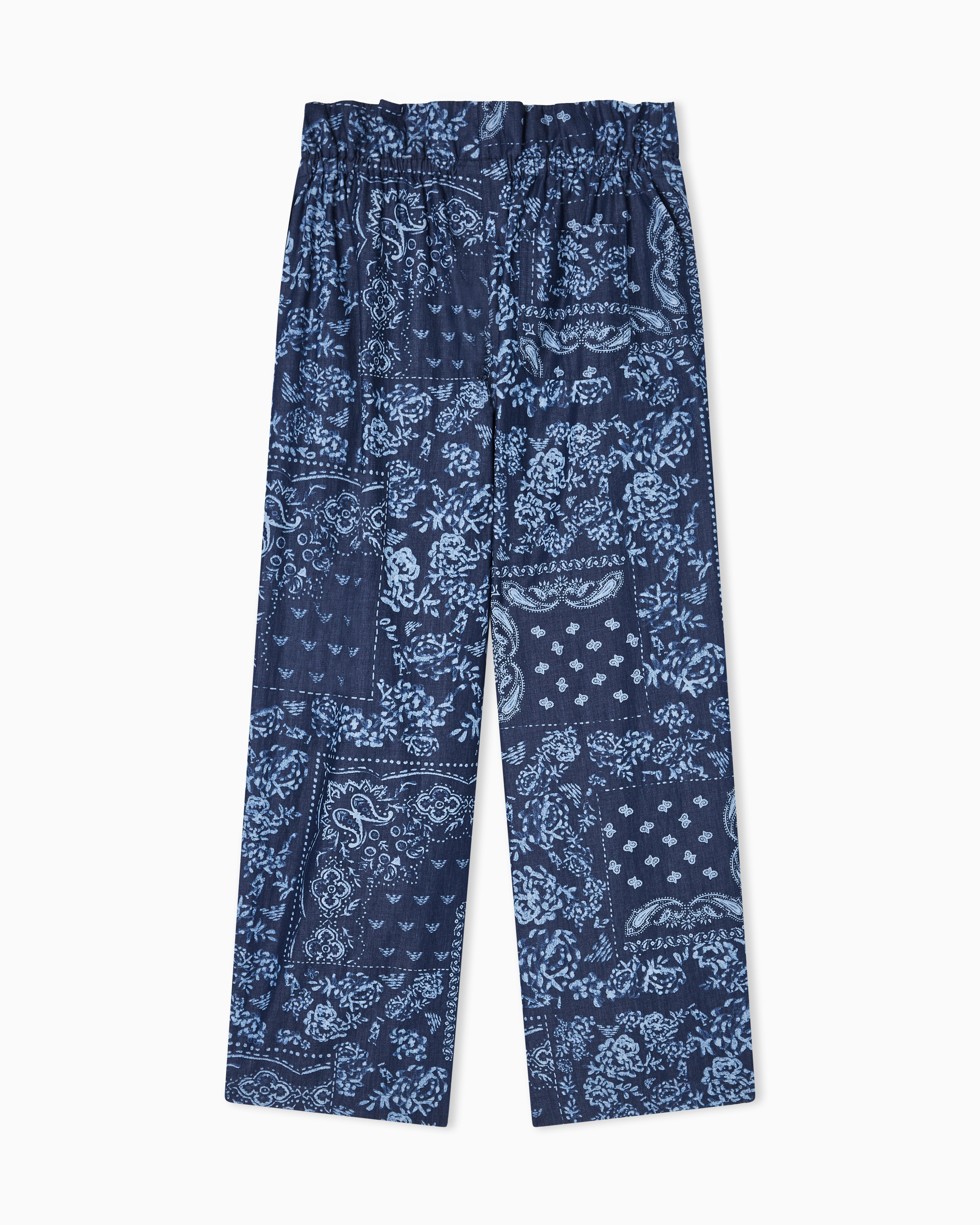 Emporio Armani Chambray trousers with all-over print