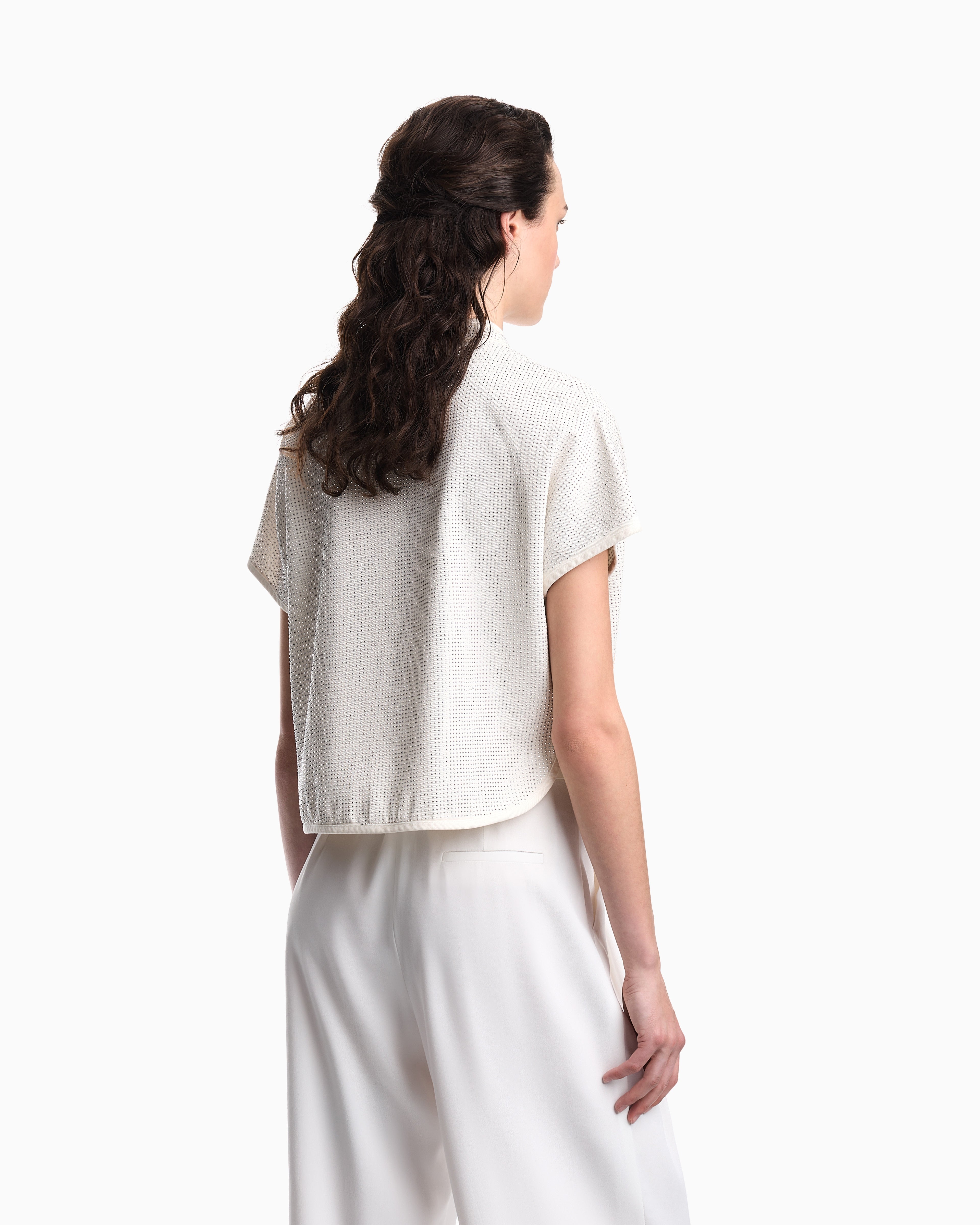 Emporio Armani Drill top with all-over micro studs