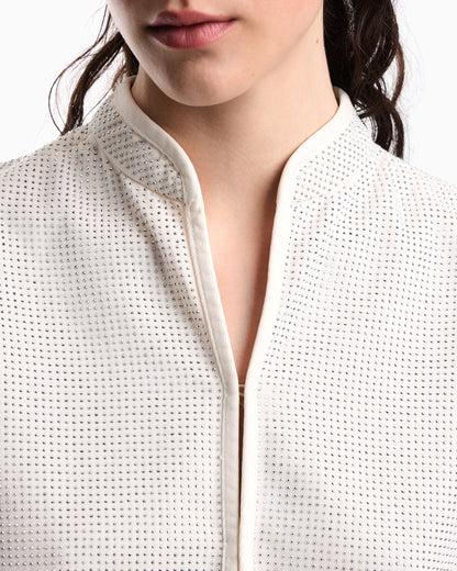 Emporio Armani Drill top with all-over micro studs