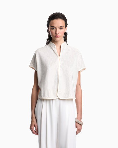 Emporio Armani Drill top with all-over micro studs
