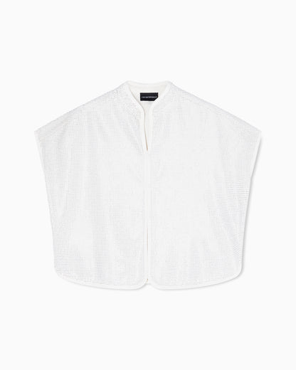 Emporio Armani Drill top with all-over micro studs