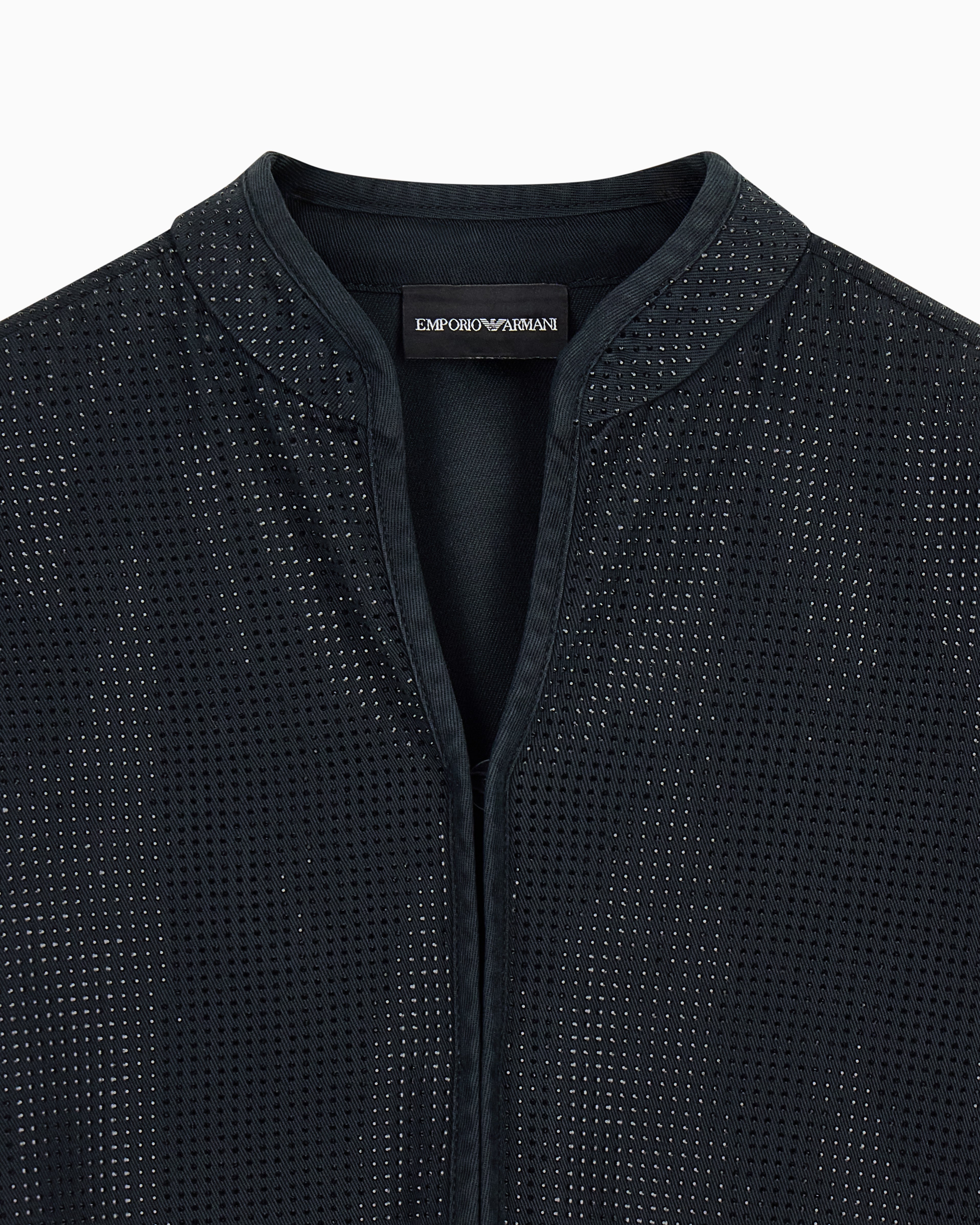 Emporio Armani Drill top with all-over micro studs