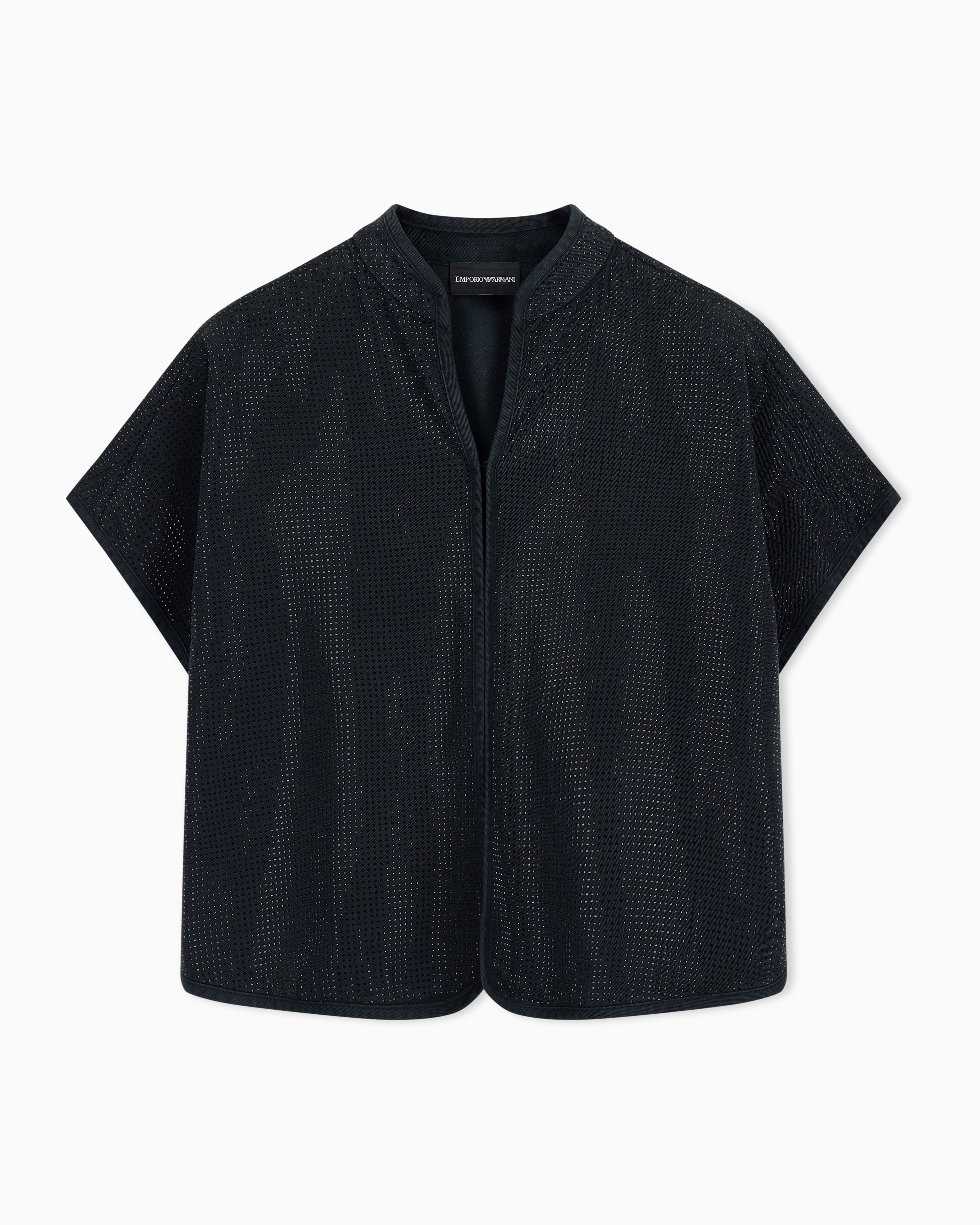 Emporio Armani Drill top with all-over micro studs
