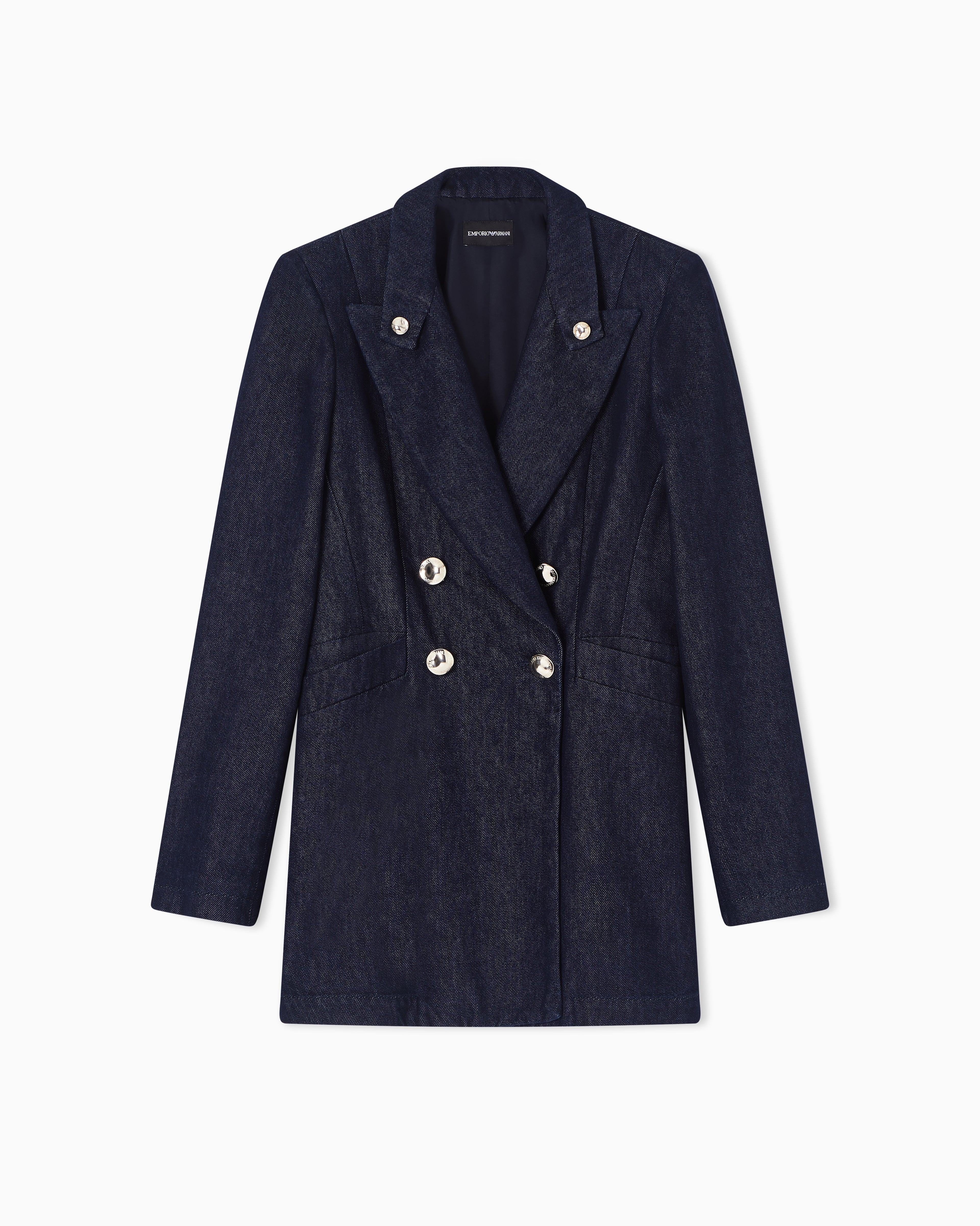 Emporio Armani Double-breasted blazer in 11 oz denim