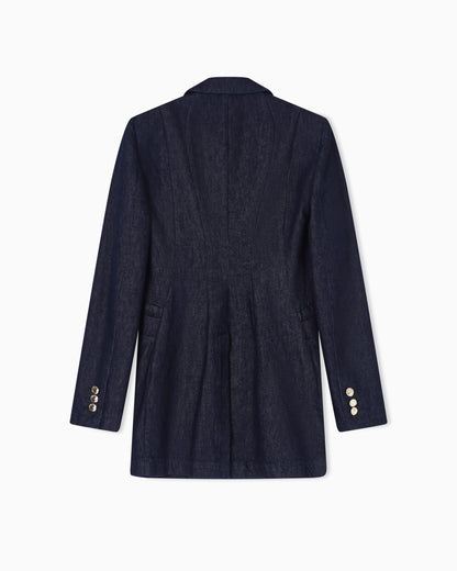 Emporio Armani Double-breasted blazer in 11 oz denim