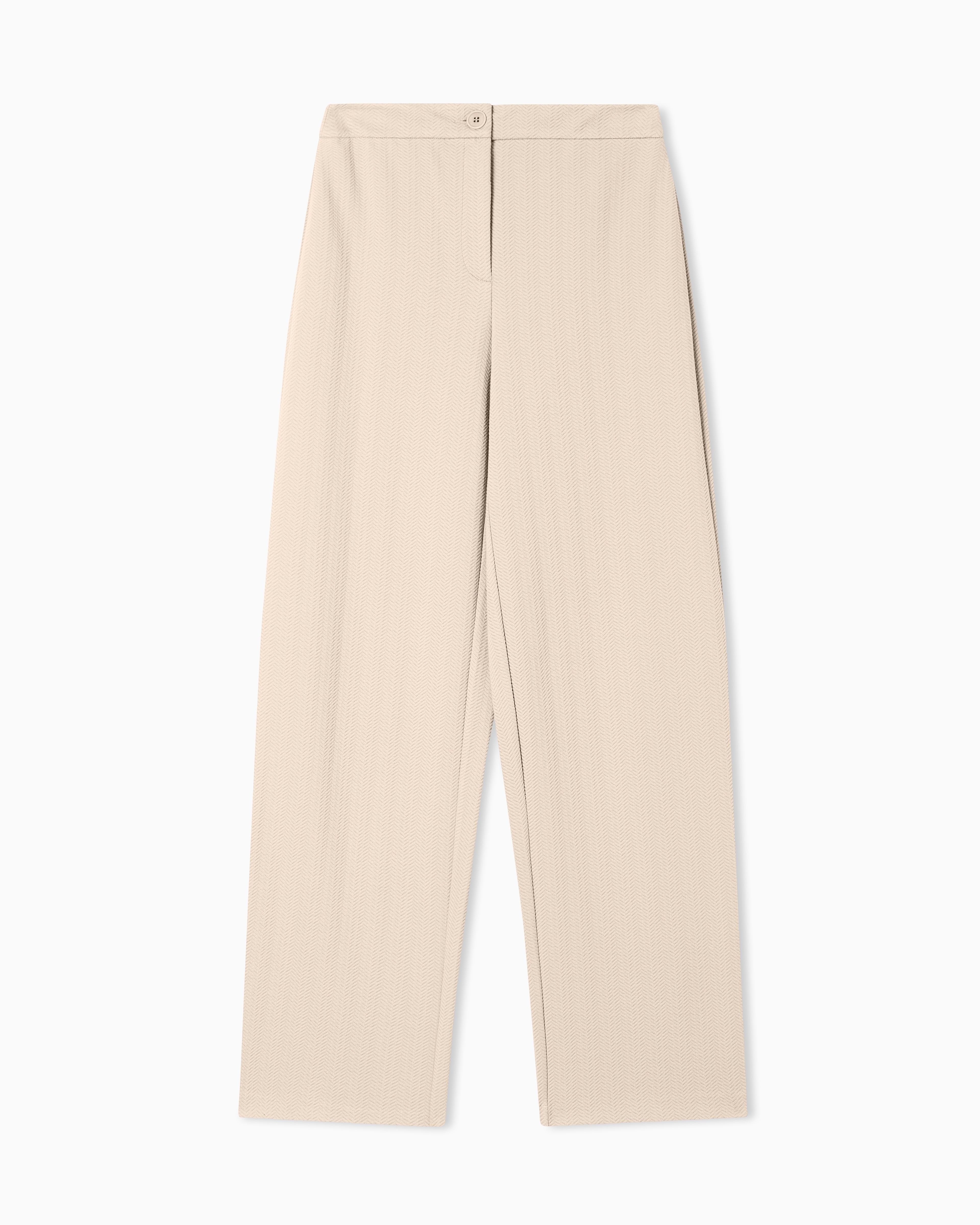 Emporio Armani Chevron-motif stretch-jersey trousers