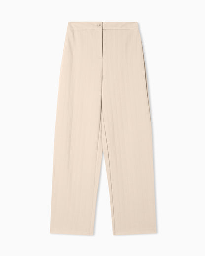Emporio Armani Chevron-motif stretch-jersey trousers