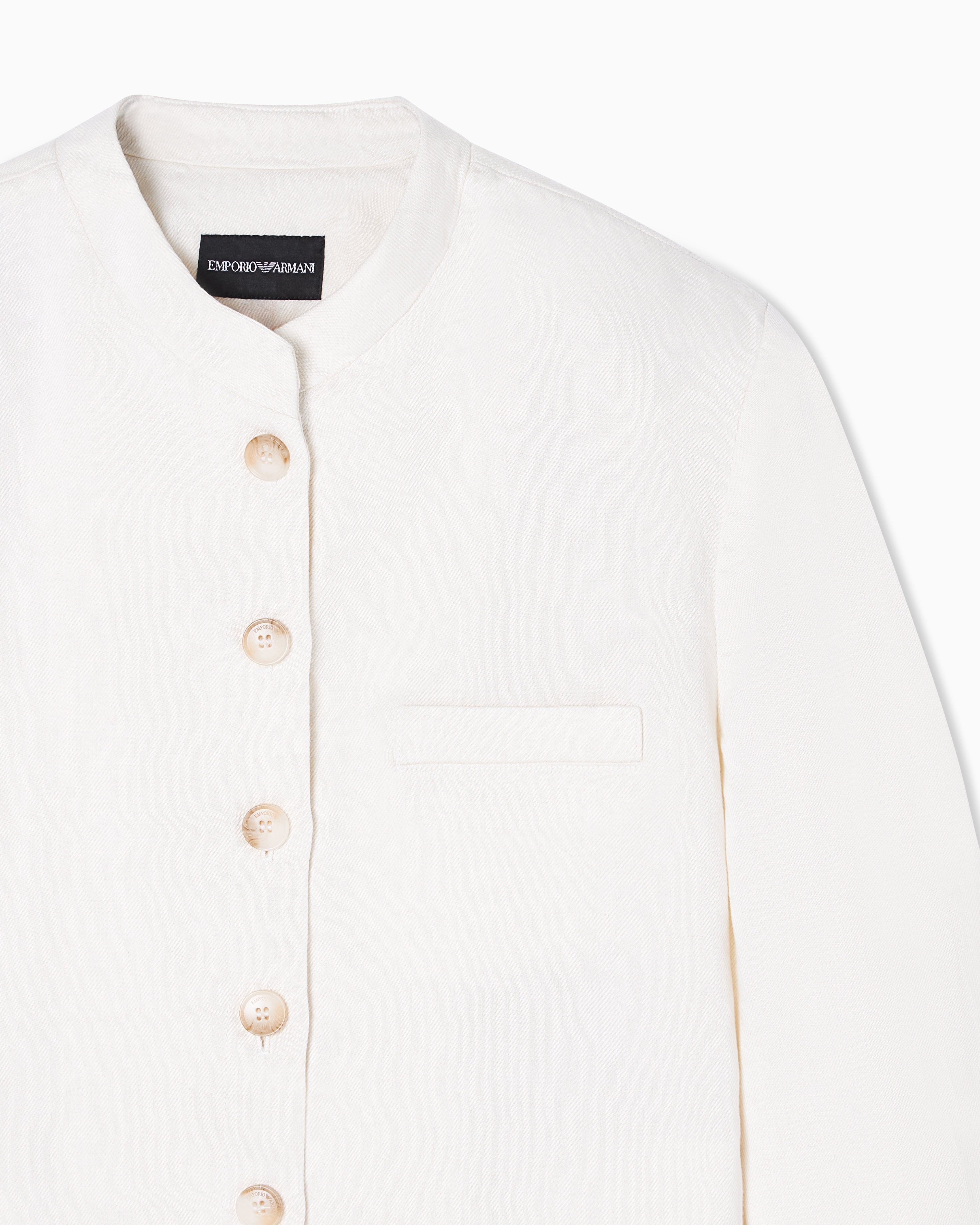 Emporio Armani garment-dyed Lyocell and linen jacket