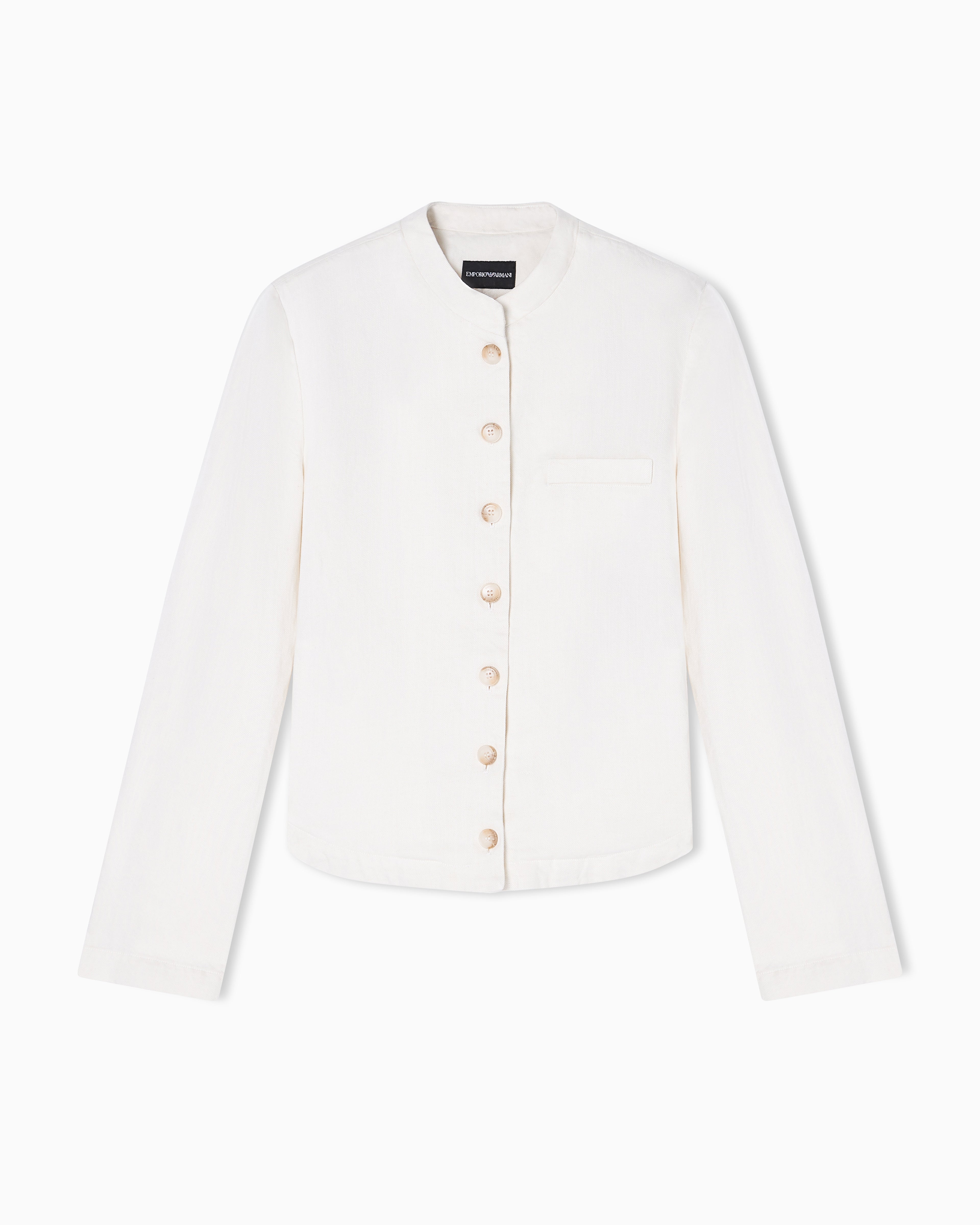 Emporio Armani garment-dyed Lyocell and linen jacket