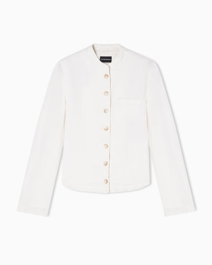 Emporio Armani garment-dyed Lyocell and linen jacket