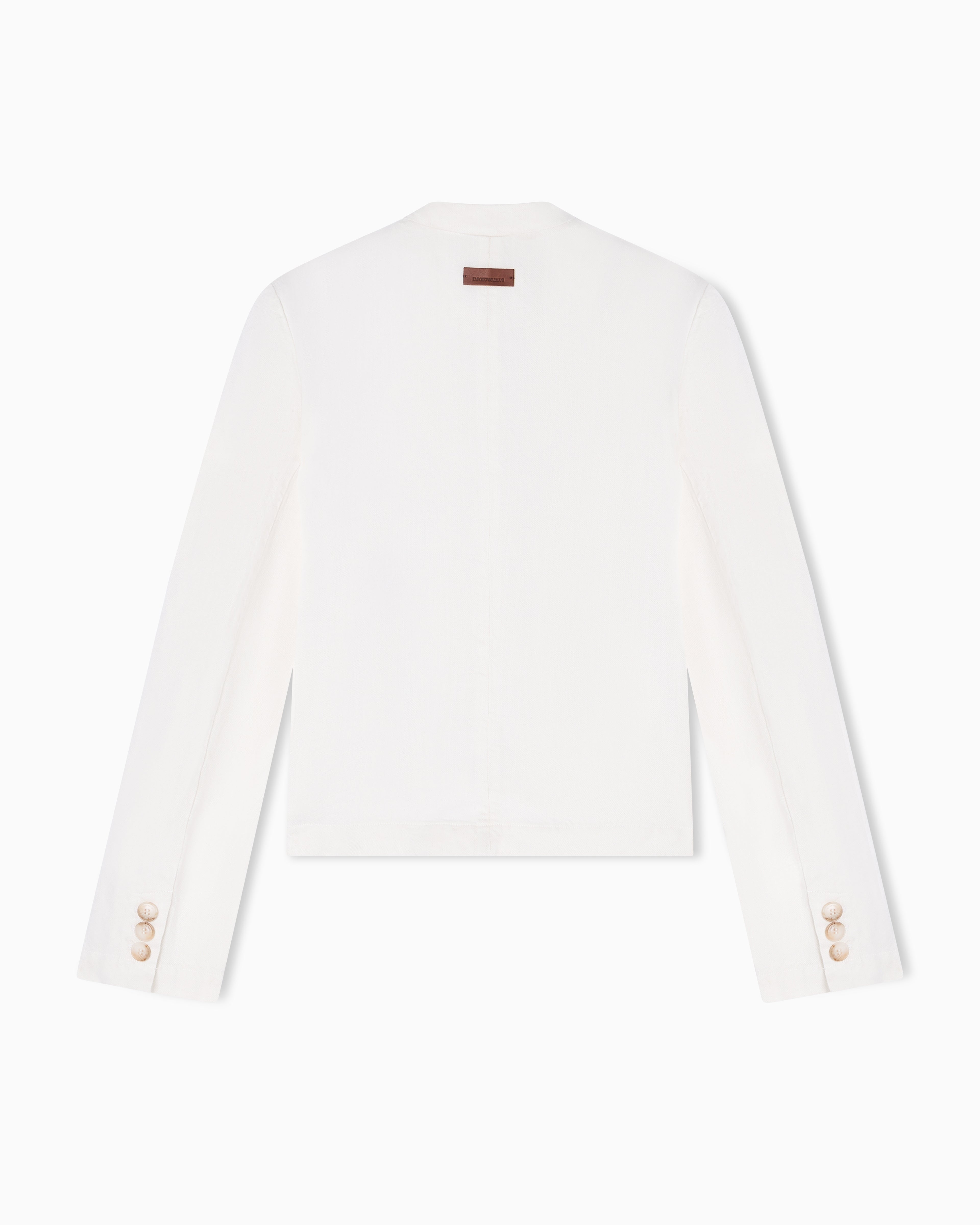 Emporio Armani garment-dyed Lyocell and linen jacket