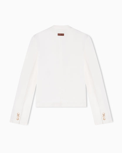 Emporio Armani garment-dyed Lyocell and linen jacket