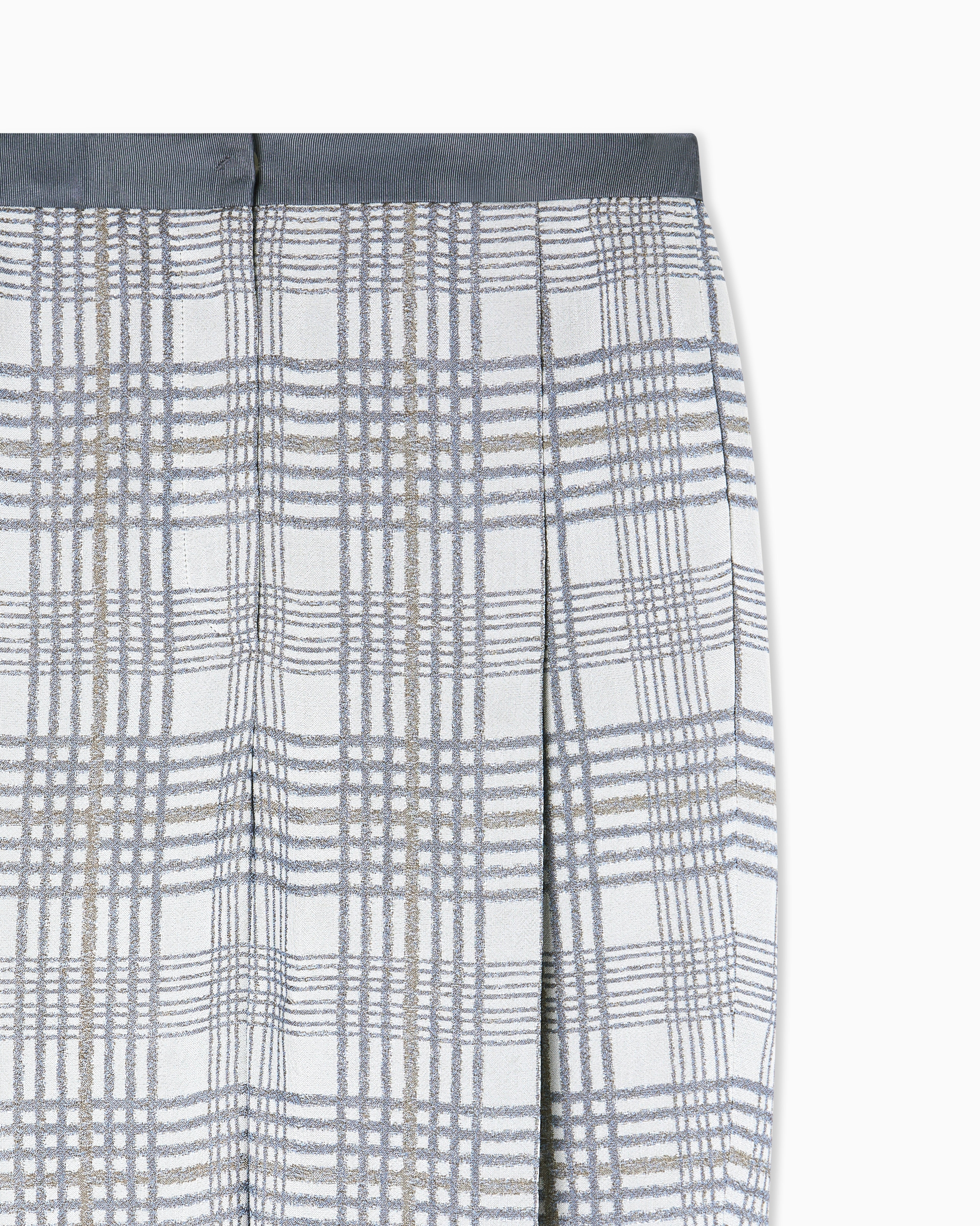 Emporio Armani Darted trousers in jacquard with chevron motif