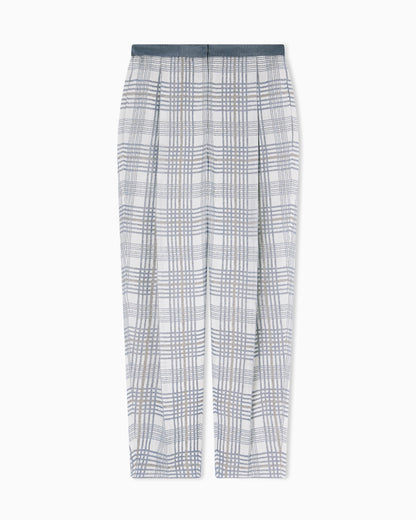 Emporio Armani Darted trousers in jacquard with chevron motif