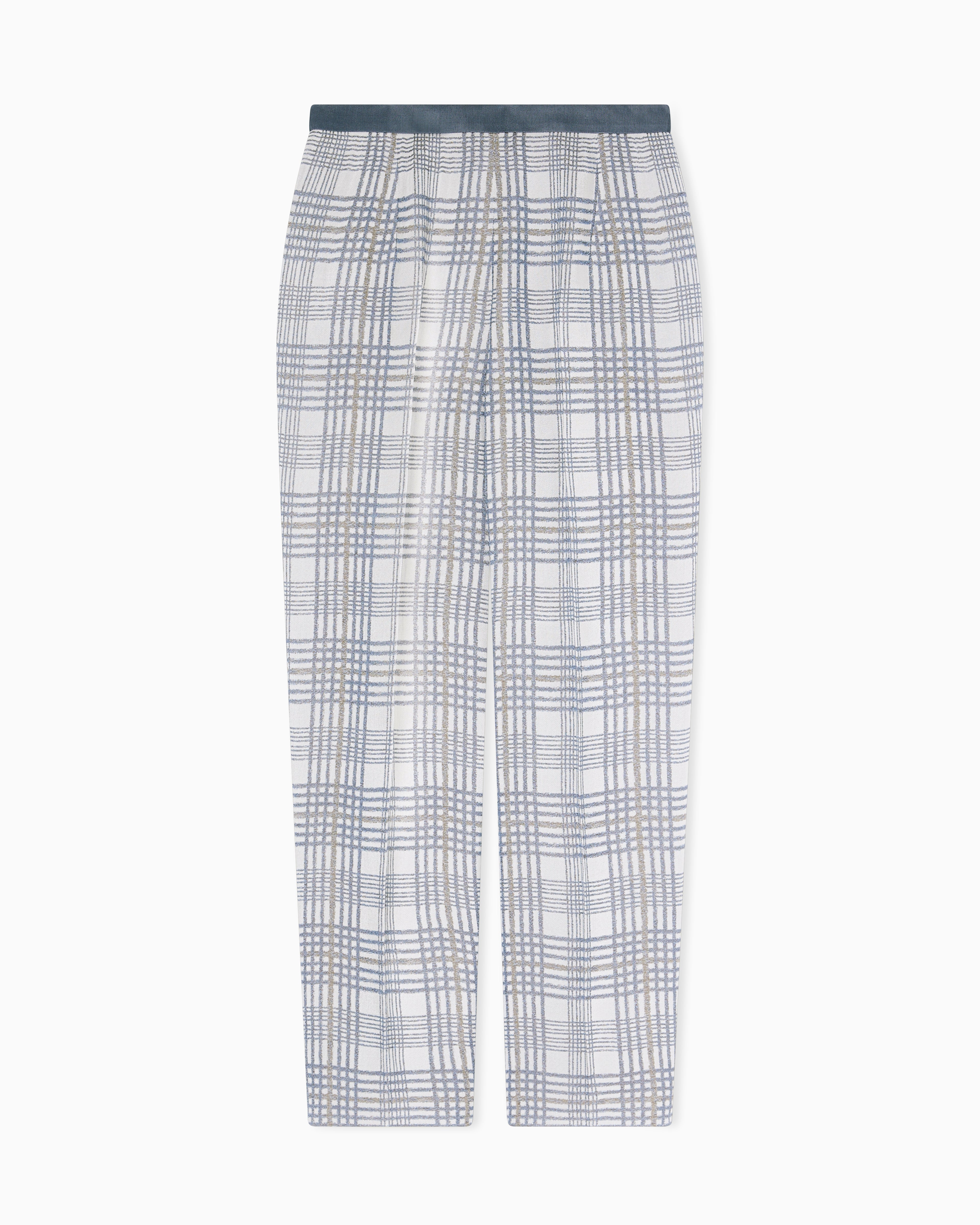 Emporio Armani Darted trousers in jacquard with chevron motif