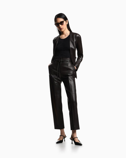 Emporio Armani Stretch jersey jumper with gathering detail
