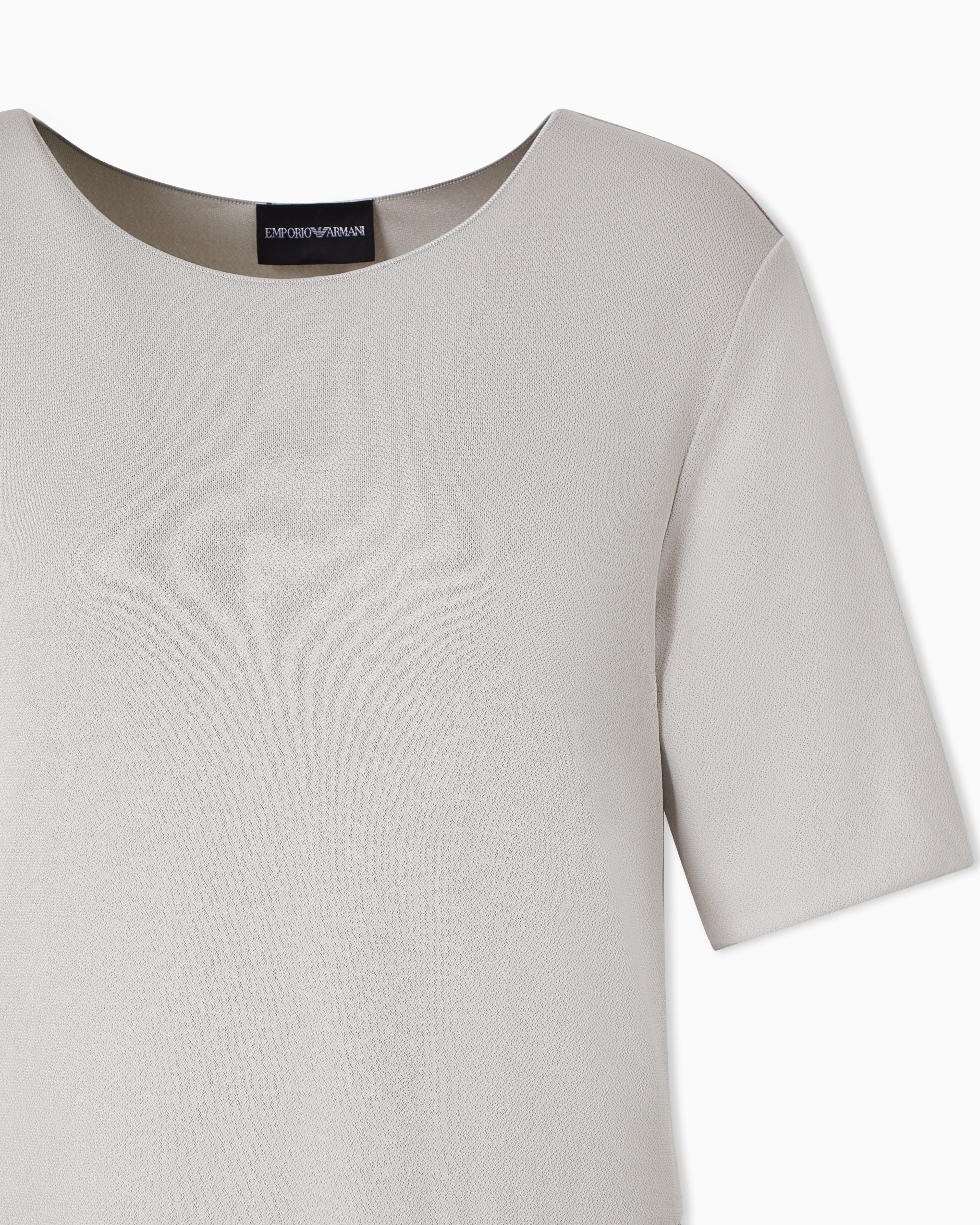 Emporio Armani Long, short-sleeved interlock dress
