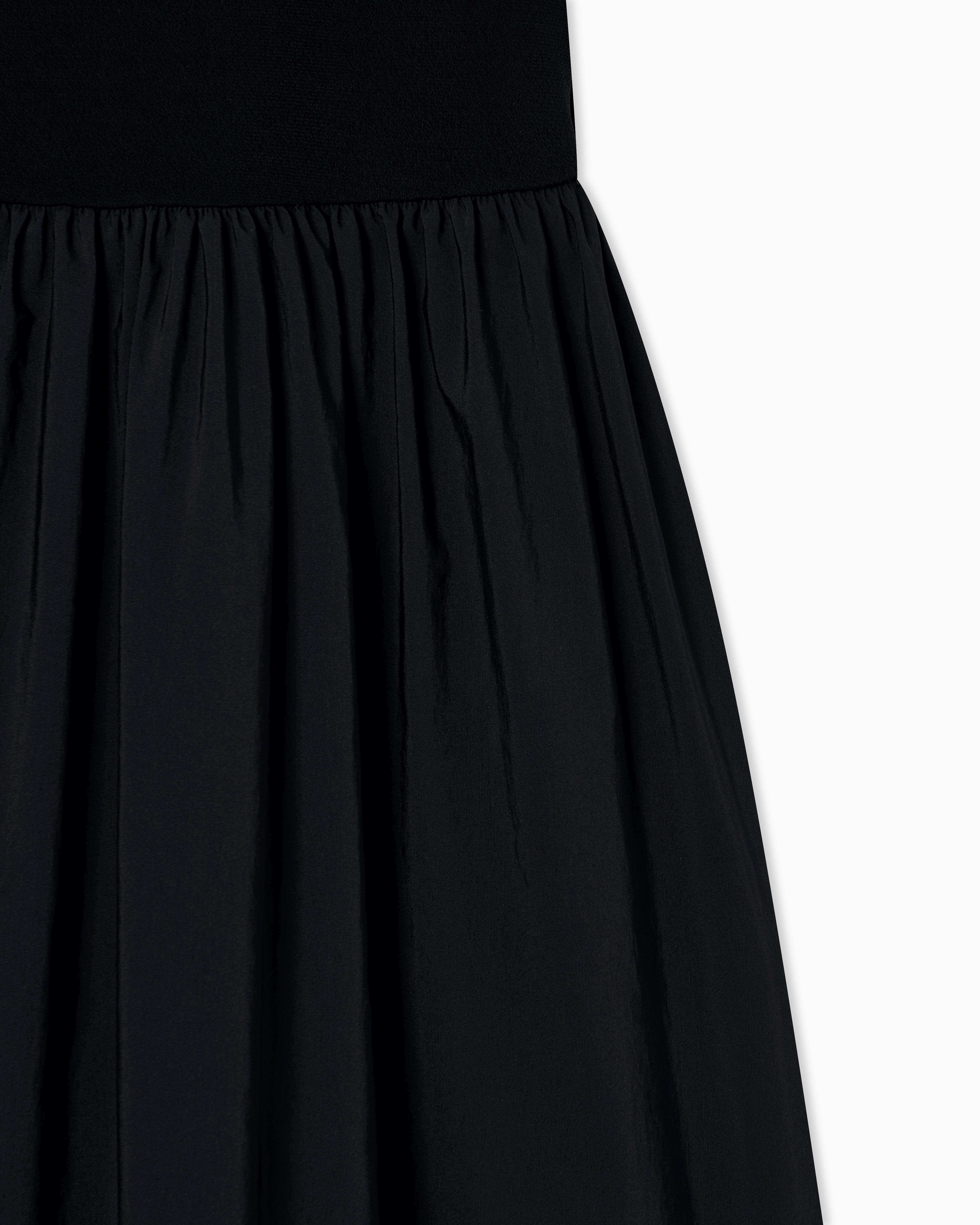 Emporio Armani Long, short-sleeved interlock dress