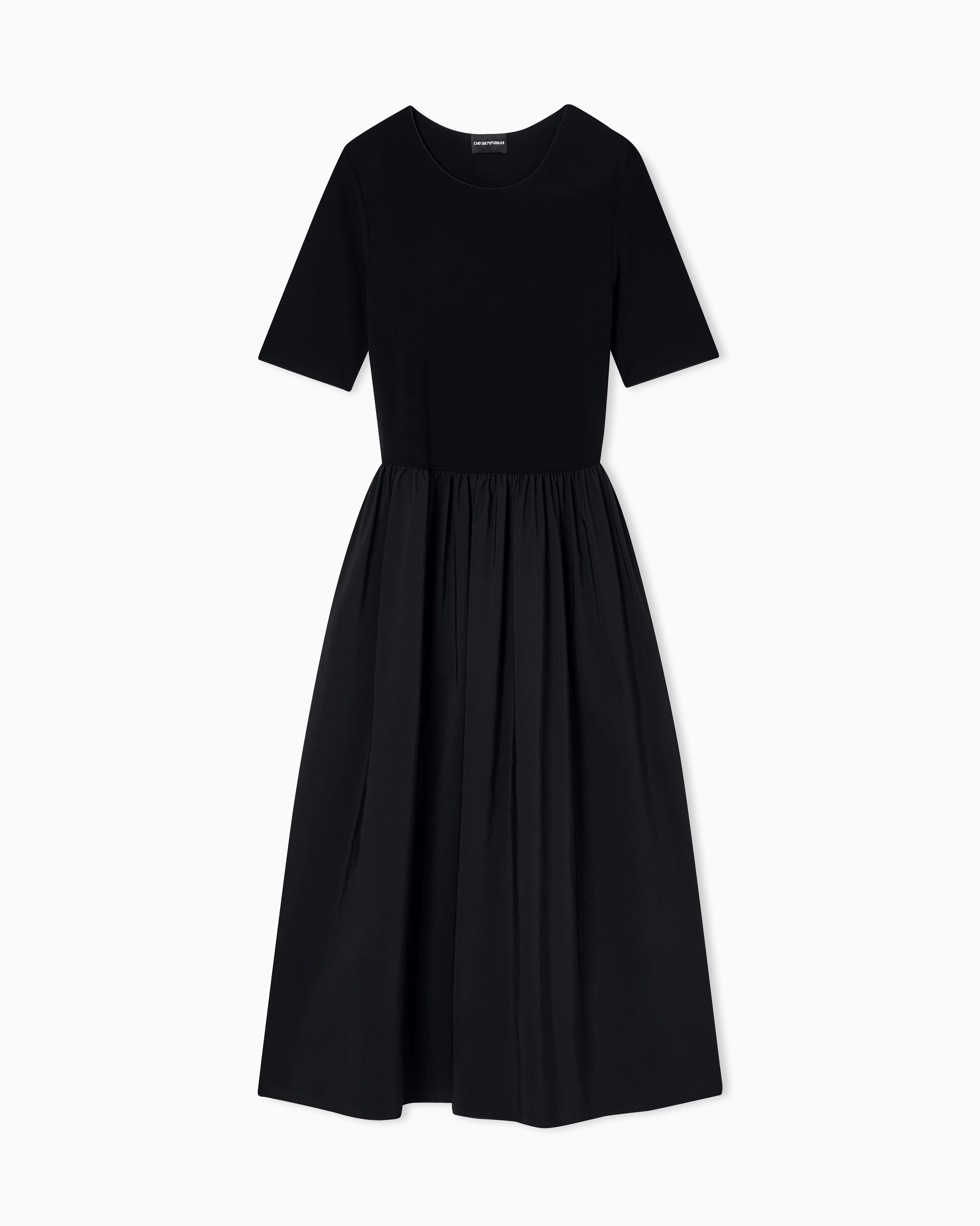 Emporio Armani Long, short-sleeved interlock dress