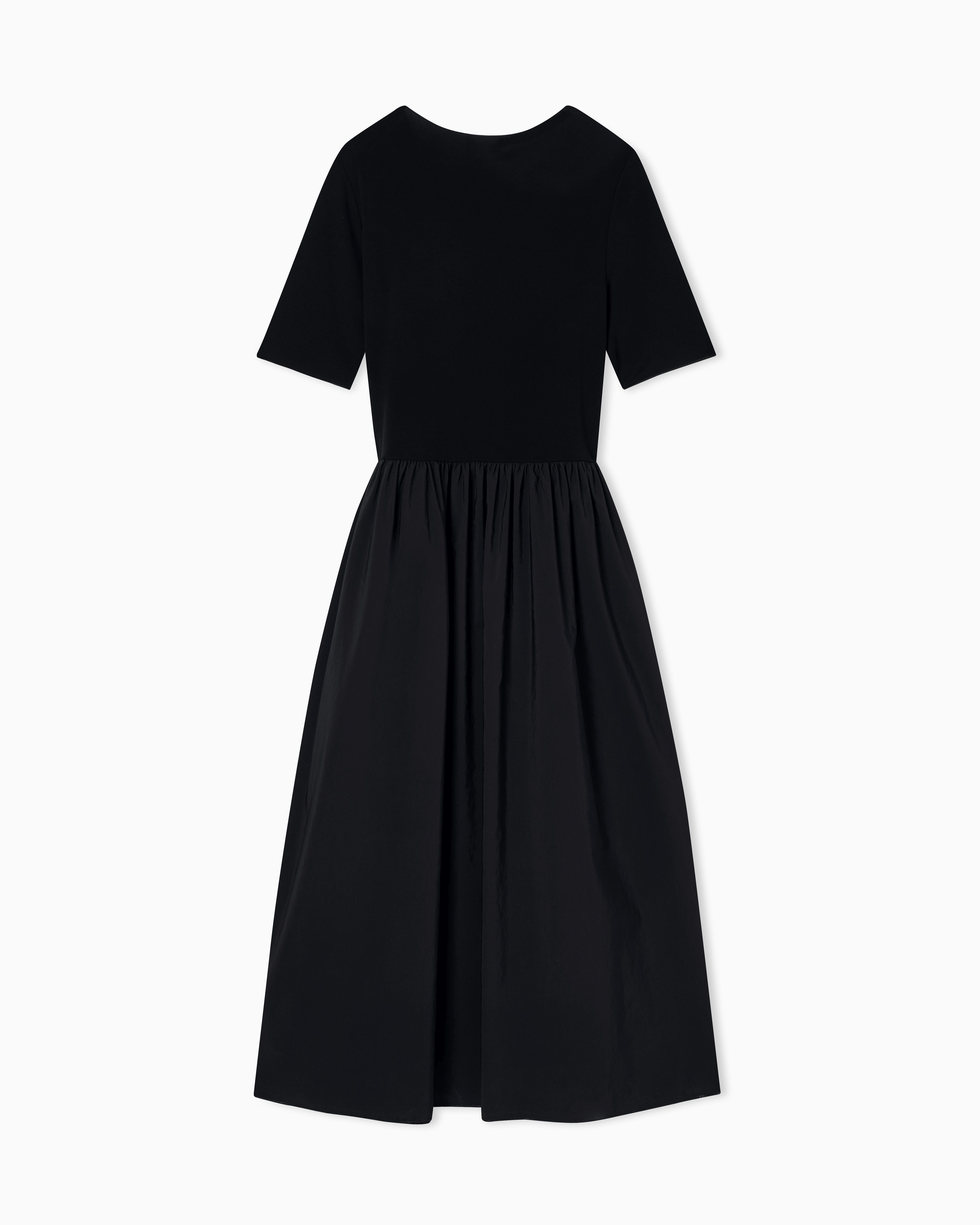 Emporio Armani Long, short-sleeved interlock dress