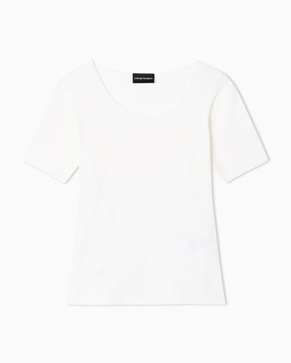 Emporio Armani Jacquard jersey jumper with embossed pattern