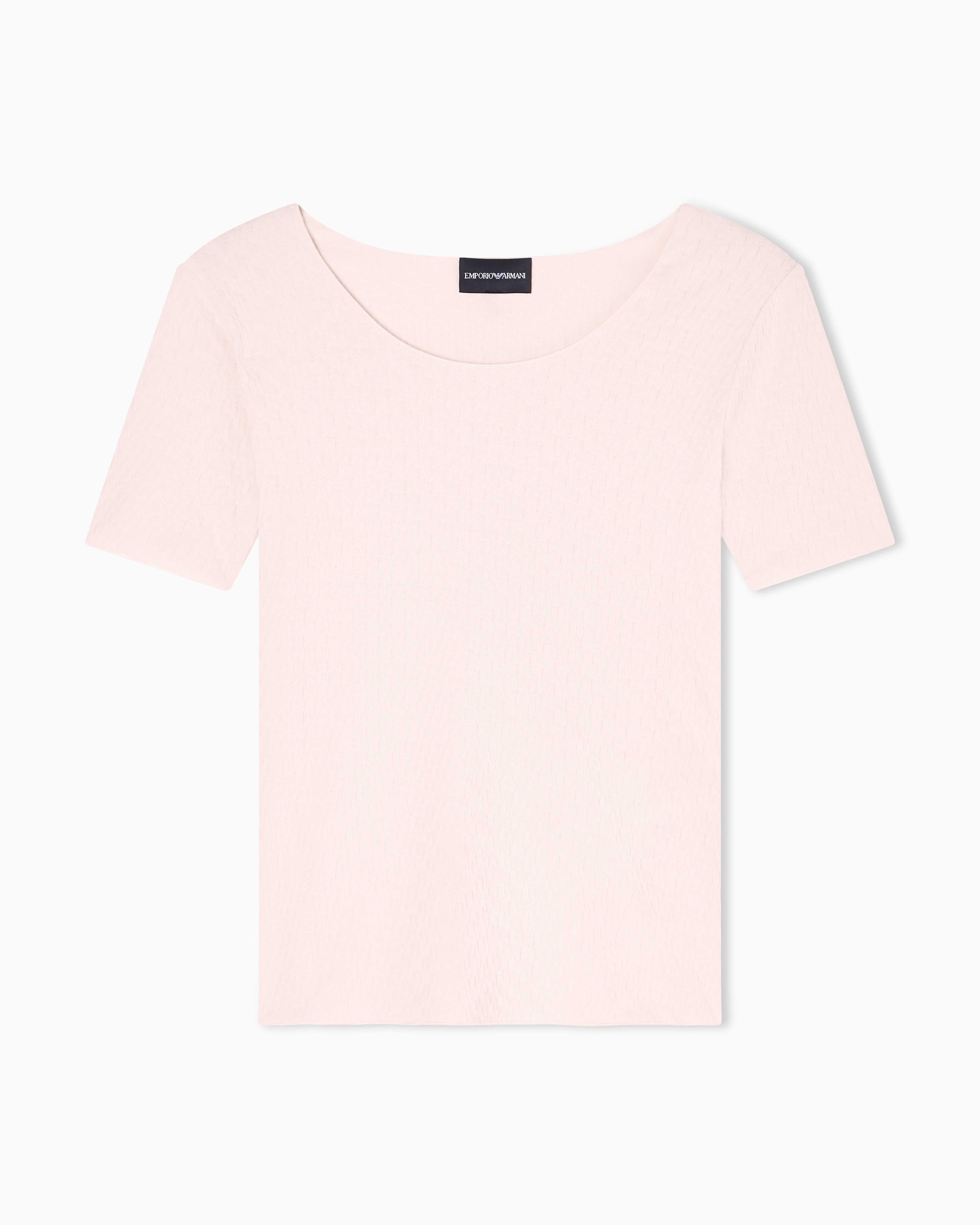 Emporio Armani Jacquard jersey jumper with embossed pattern