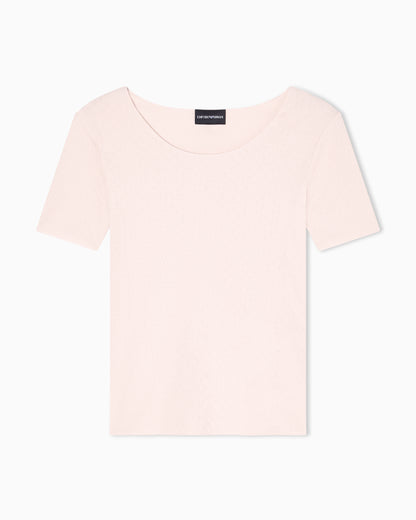 Emporio Armani Jacquard jersey jumper with embossed pattern