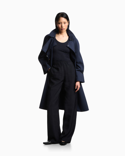 Emporio Armani Stretch nylon jersey jumper with jacquard motif