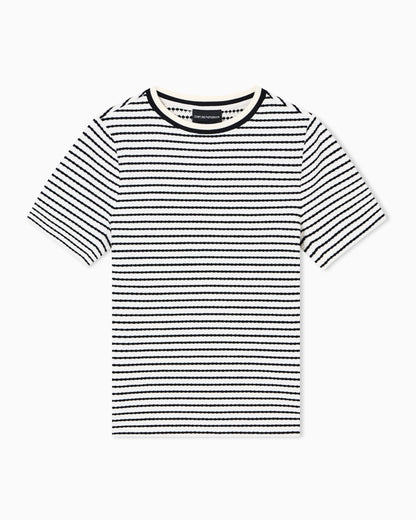 Emporio Armani Embossed-effect jacquard jersey jumper