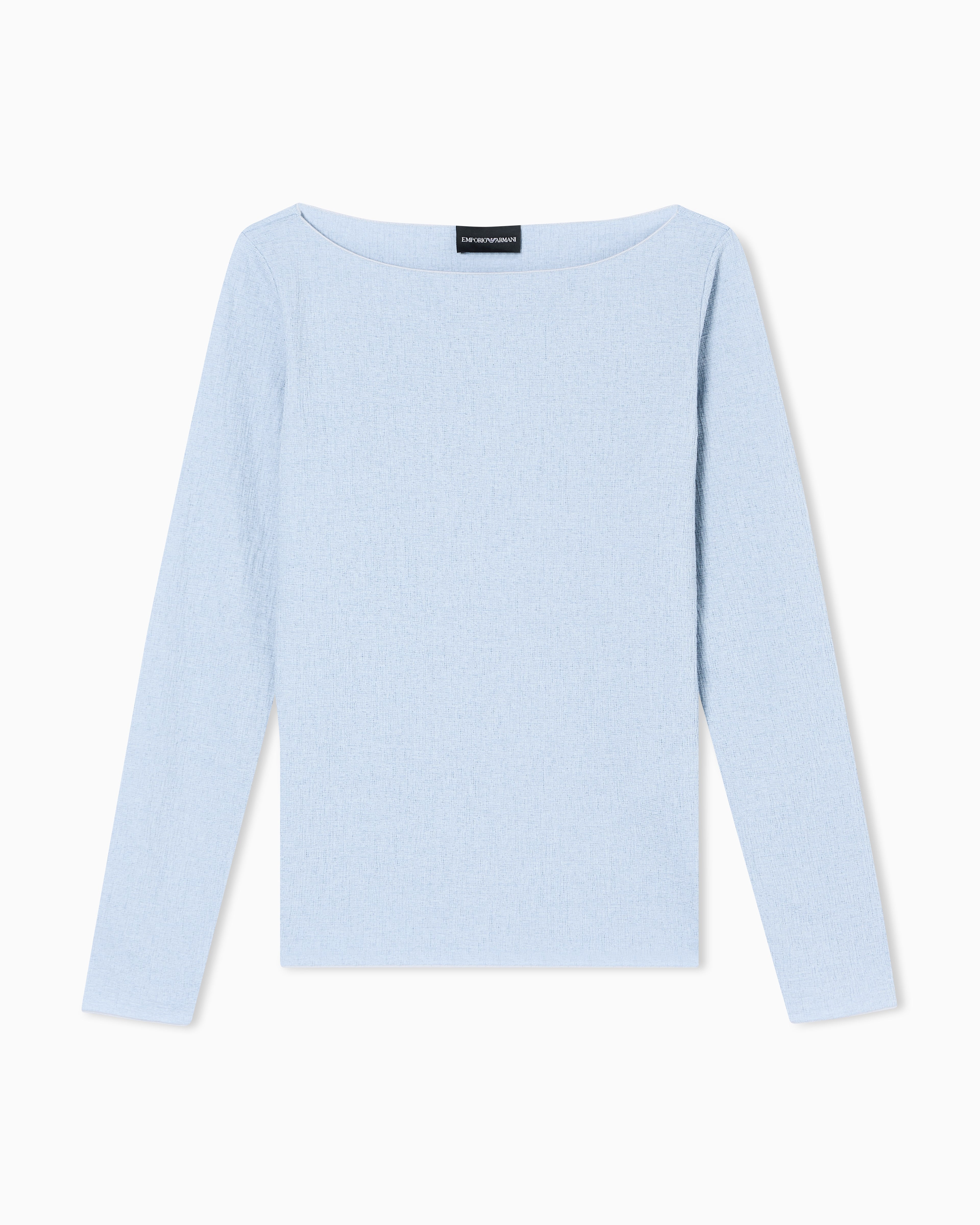 Emporio Armani Boat neck jumper in textured jersey