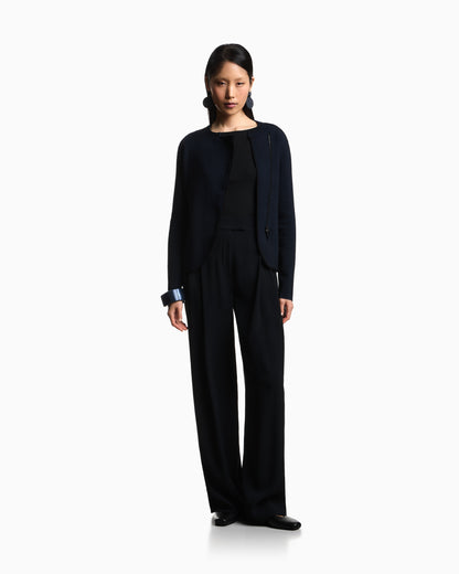 Emporio Armani Boat neck jumper in textured jersey