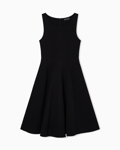 Emporio Armani Embossed jersey full-skirted dress