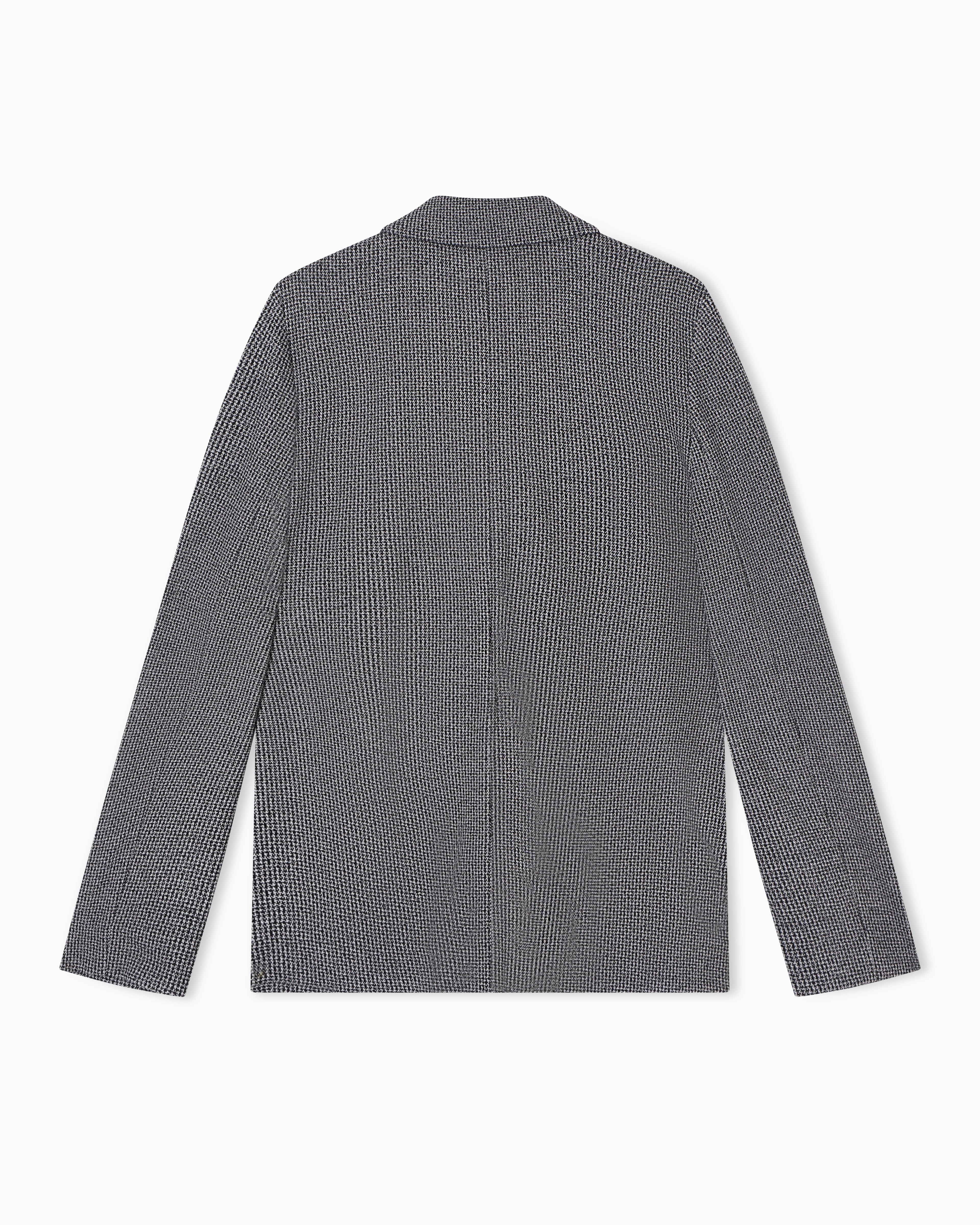 Emporio Armani Micro houndstooth jacquard jersey jacket