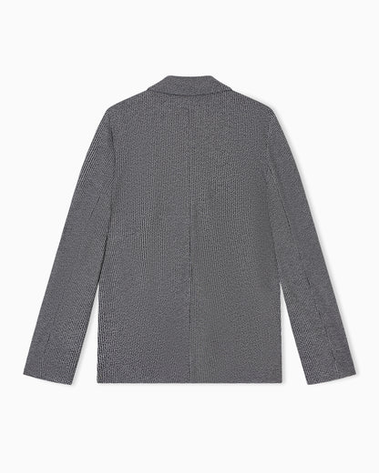 Emporio Armani Micro houndstooth jacquard jersey jacket