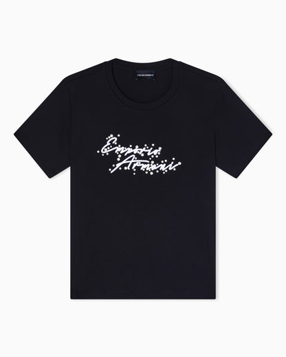 Emporio Armani jersey T-shirt with logo embroidery
