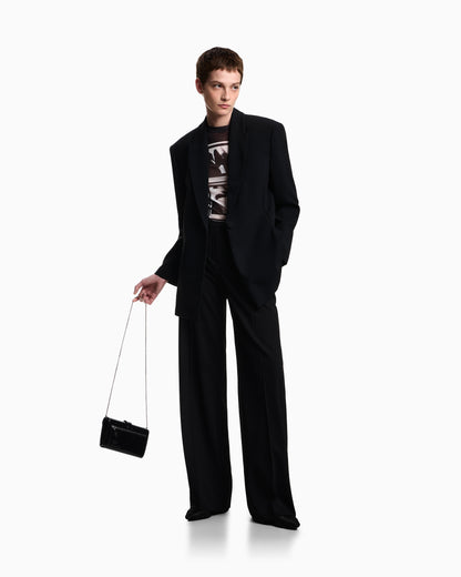 Emporio Armani Mesh jumper with all-over photographic prints