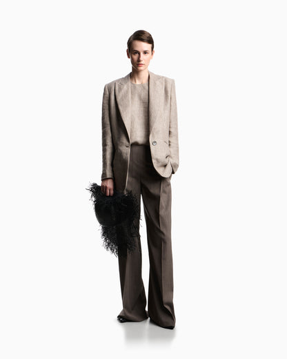 Emporio Armani Light wool trousers with side crease